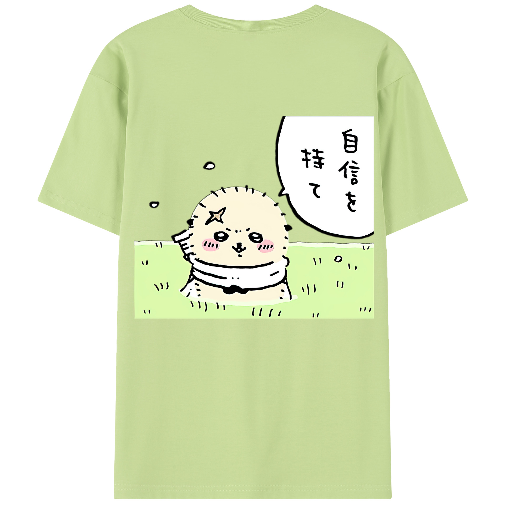 （画像用） ちいかわ ラッコ Chii-kawa Sea otter 綿100％半袖Tシャツ（背面プリント）
